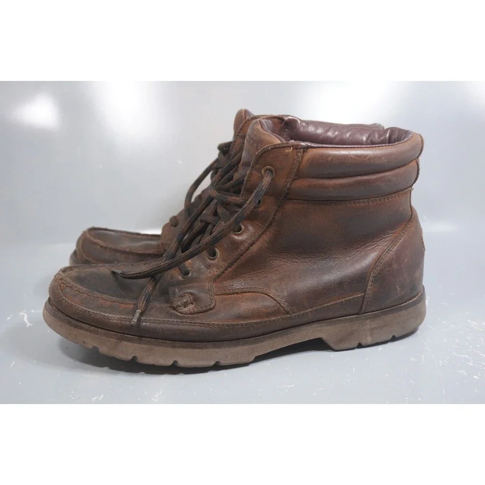 VTG Rockport Gore-Tex Waterproof Men Sz 11.5 Brown Leather Chukka Boots Mexico